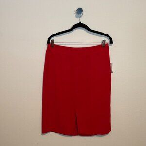 Court & Rowe Woven Pencil Skirt Size 12 Red NWT